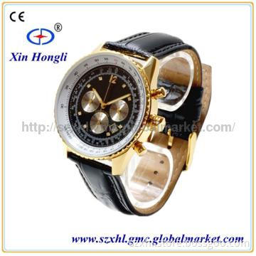 2013 New arrived luxury genuine leather men watch